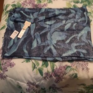 NWT Chico’s blue sparkly scarf